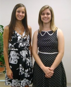 Haley Pelletier and Alexa Jordan, 2013 winners of the Net Atlantic Scholarship Awards